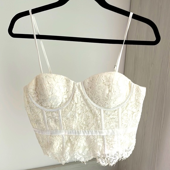 Forever 21 lace and silk top - Picture 1 of 9